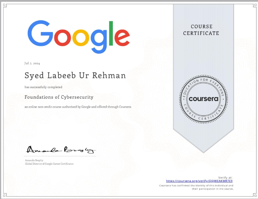 certificate